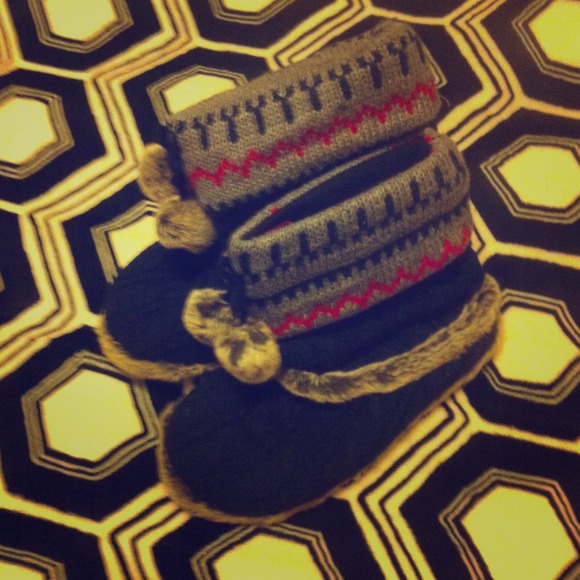 Navy winter themed boots