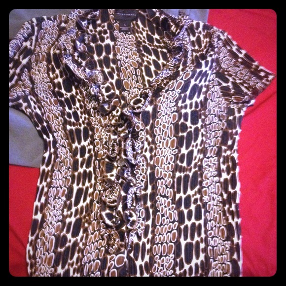Large Investments leopard print blouse