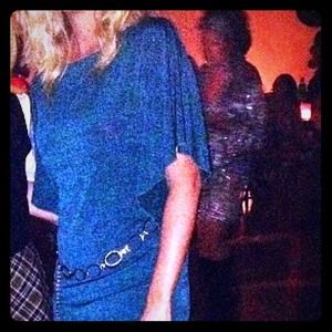 Green short party dress