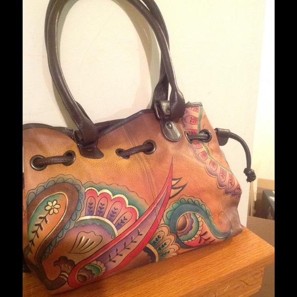 Anuschka Leather drawstring Satchel