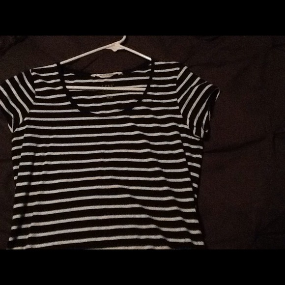 H&M basic T, navy and white stripe