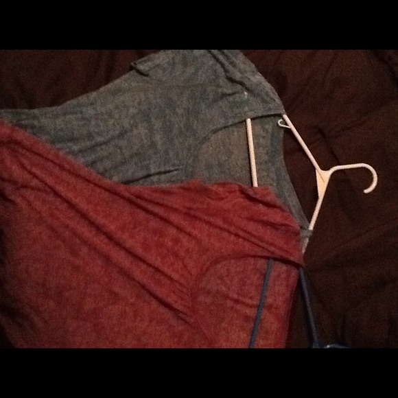 Pair of Maurice's burnout T's