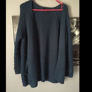 Dark blue knit cardigan