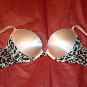 Pink Victorias Secret Bra Leopard 36B