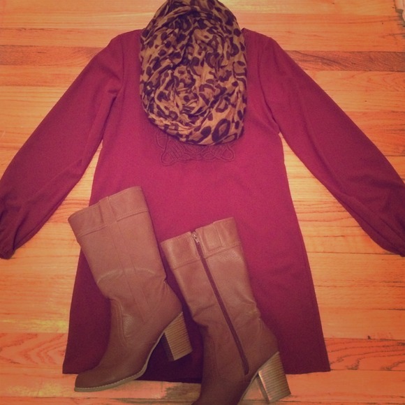 Burgundy Tunic Dress