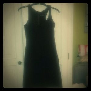 Black Cocktail Racerback Dress WITH Pockets