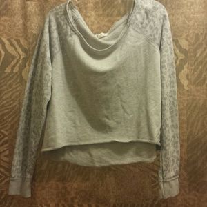 Grey cheetah print Aeropostale sweater