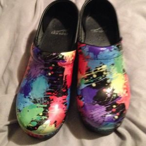 Paint splatter styled Dansko's