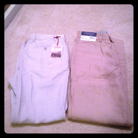 🎄🎅NWT Daniel Cremieux 100% Linen Dress Pants
