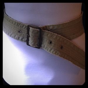 Vintage Green cotton fabric belt