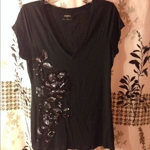 Blacked Sequined T-Shirt