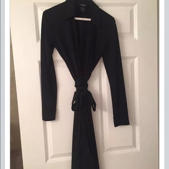 Black Express Wrap Dress