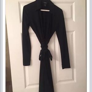 Black Express Wrap Dress