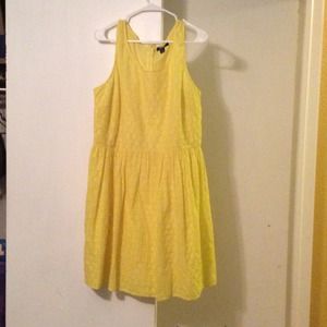 Yellow eyelet dress
