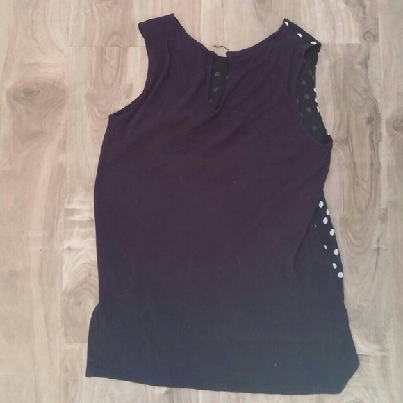 SOLD FOREVER 21 High Low Polka Dot Tank Blouse - Picture 2 of 3