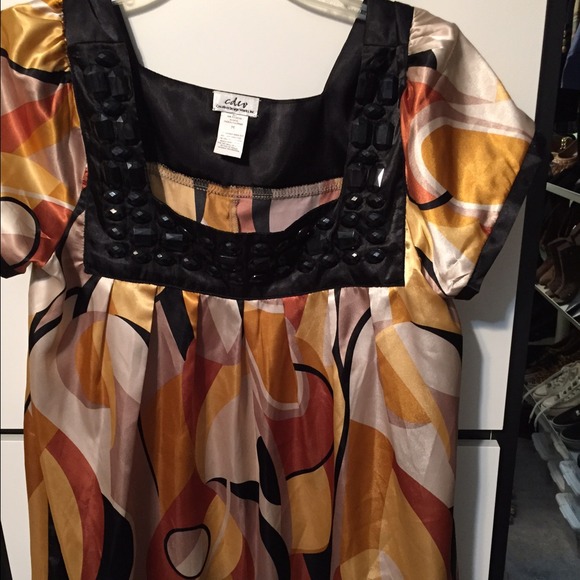 Cute polyester jeweled blouse