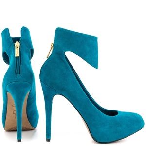 Jessica Simpson Nwing Peacock Green Heels