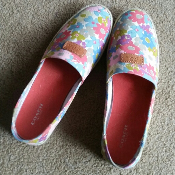 Coach floral flats