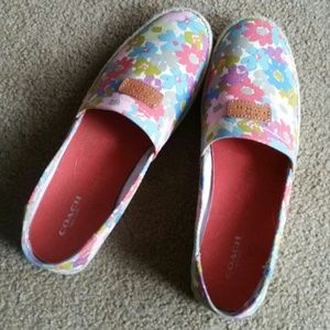 Coach floral flats