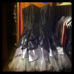 Black and gray beautiful homecoming dress