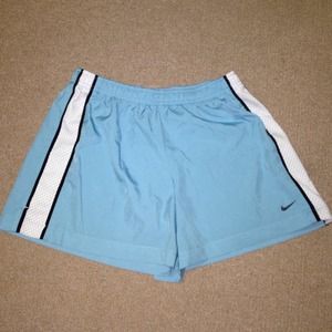 Baby blue nike running shorts