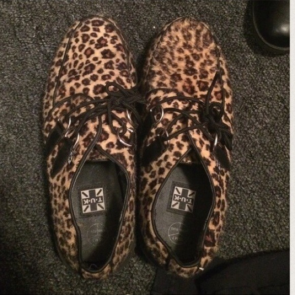 Cheetah Print Fuzzy TUK Creepers Size Men's 7