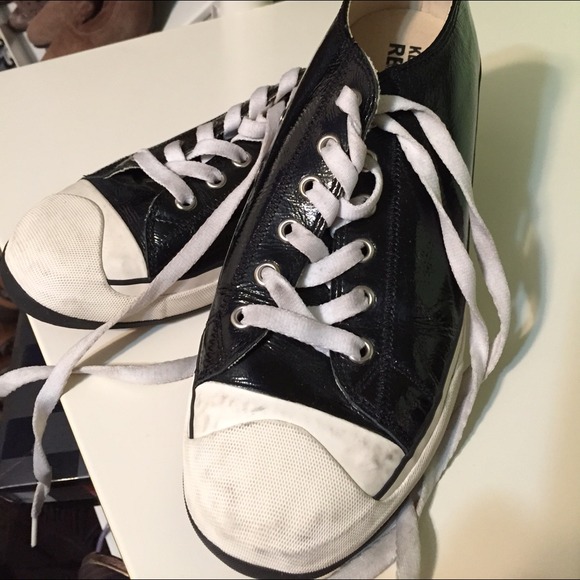 Patent leather sneakers