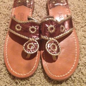 Jack Rogers bronze/gold sandals.  Size 8.