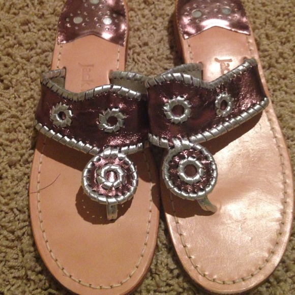 Jack Rogers bronze/silver sandals.  Size 8.