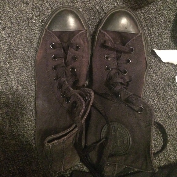 All Black High-top Converse