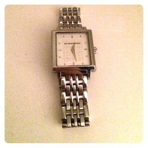 Silver Burberry watch