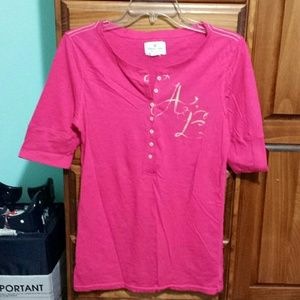 American Eagle henley tee