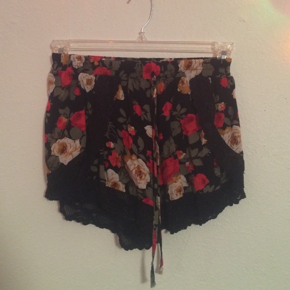 Floral Print Loose (flowy) Fitting Shorts