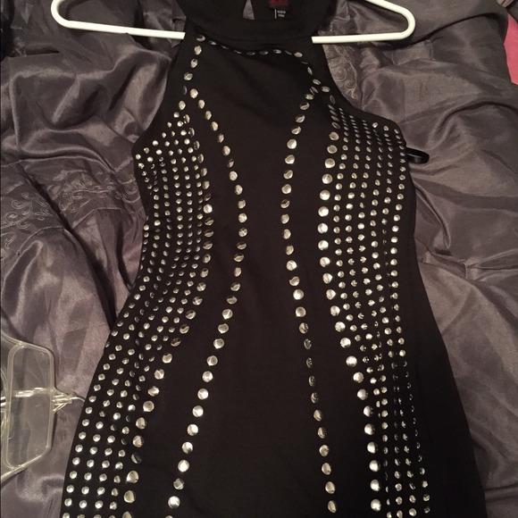 2b Bebe black studded dress