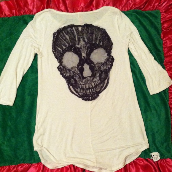 White Tunic (with lace skull detail on back)