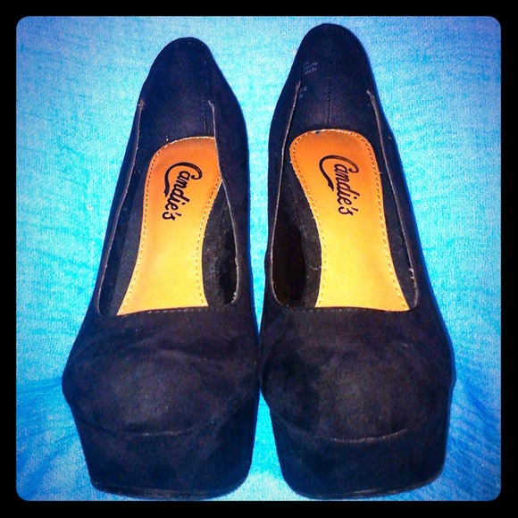 Candies black platform shoes