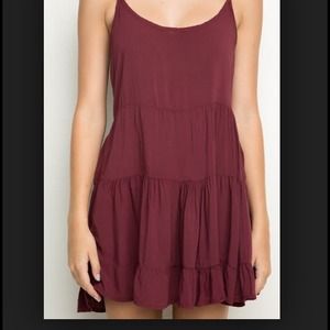 Brandy Melville Maroon Jada Dress