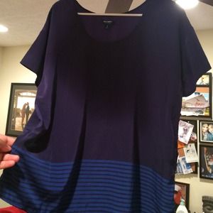 Navy silky top
