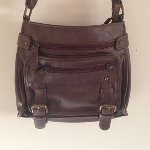 Faux leather cross body