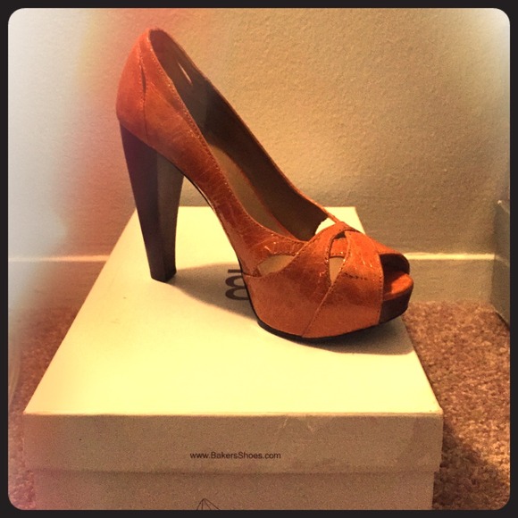 Orange Bakers heels