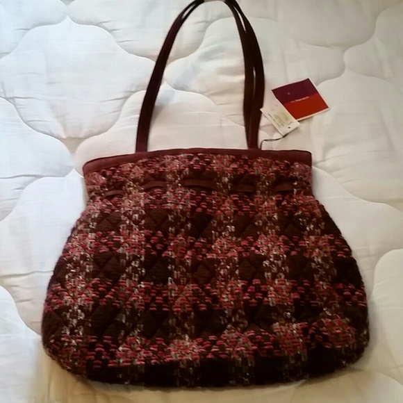 ☆REDUCED Vera Bradley tote NWT...deep purple hues - Picture 2 of 4