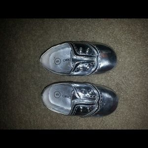 Silver toddler oxfords