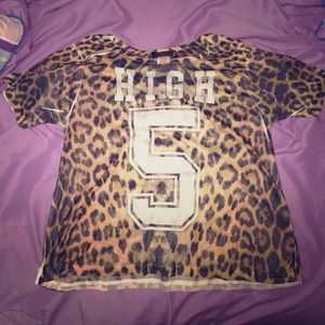 DEBS cheetah print crop top