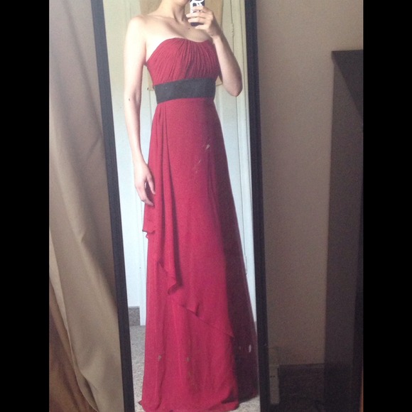 Formal floor length dress.