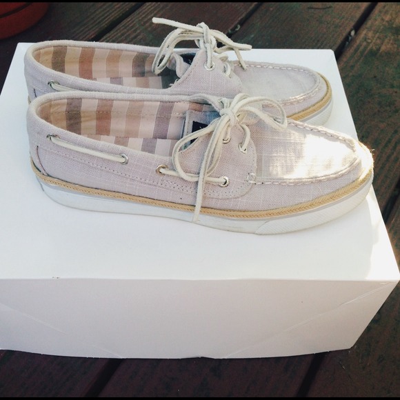Authentic Grey Canvas Sperrys
