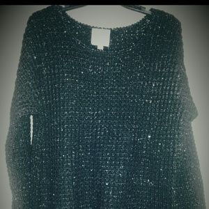 Romeo & Juliet Couture Black Sparkle Sweater L