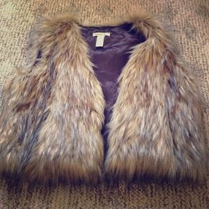 Cropped Faux Fur Vest