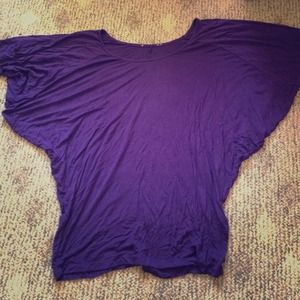 Deep Purple Dolman Sleeve Top