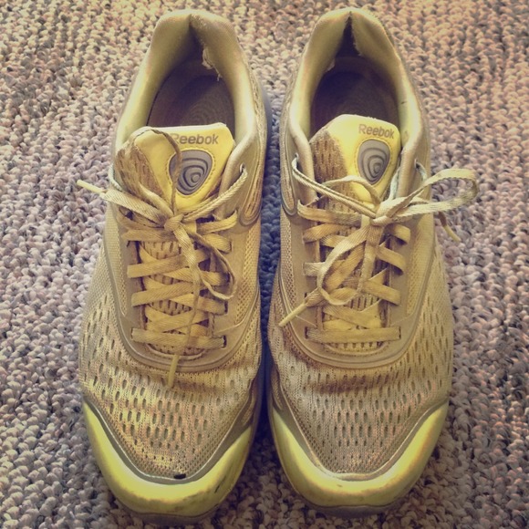 Bright Yellow Reebok Easy Tone Shoes