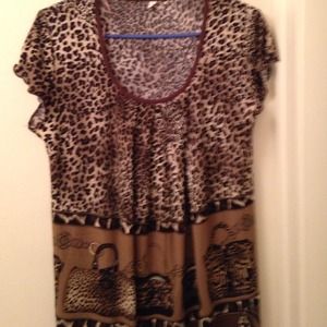 Animal print tunic great with leggings